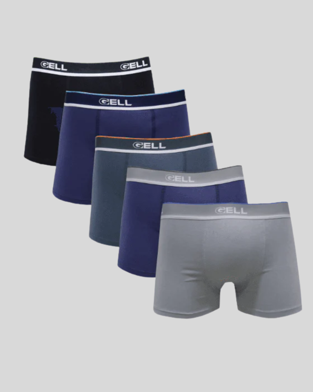 Kit 5 Cuecas Boxer Cotton
