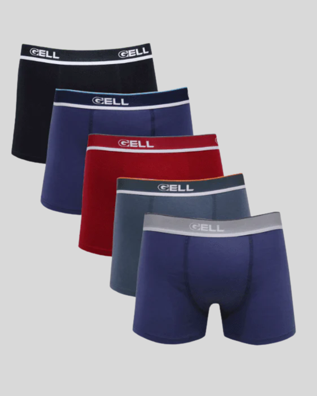Kit 5 Cuecas Boxer Cotton