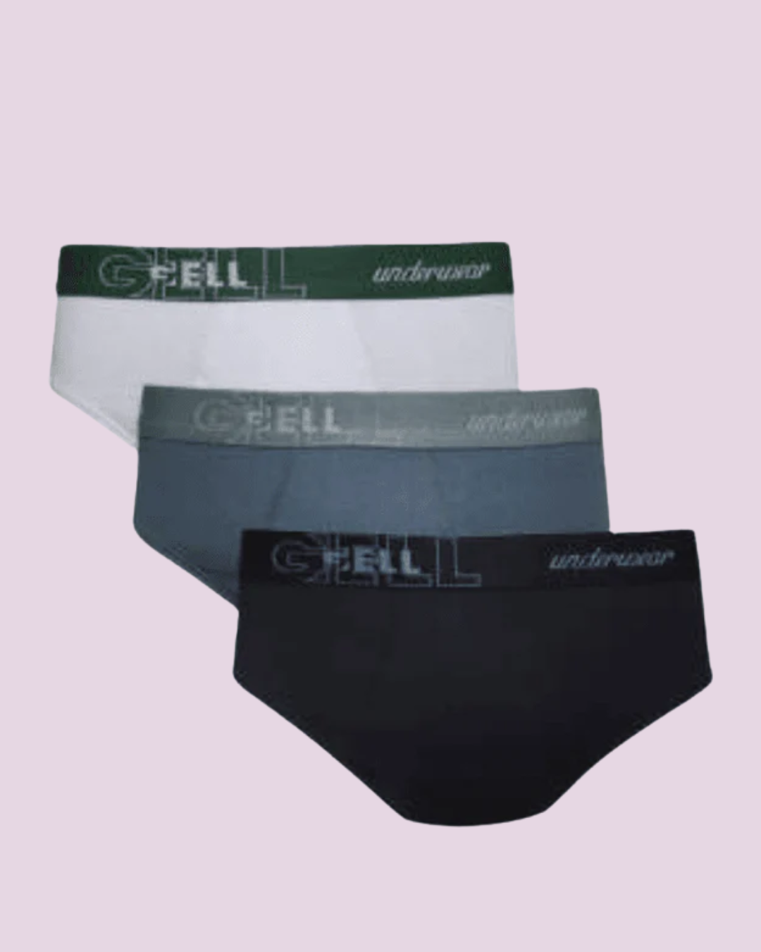 Kit 3 Cuecas Slip Algodão Com Elástico Personalizado Gell