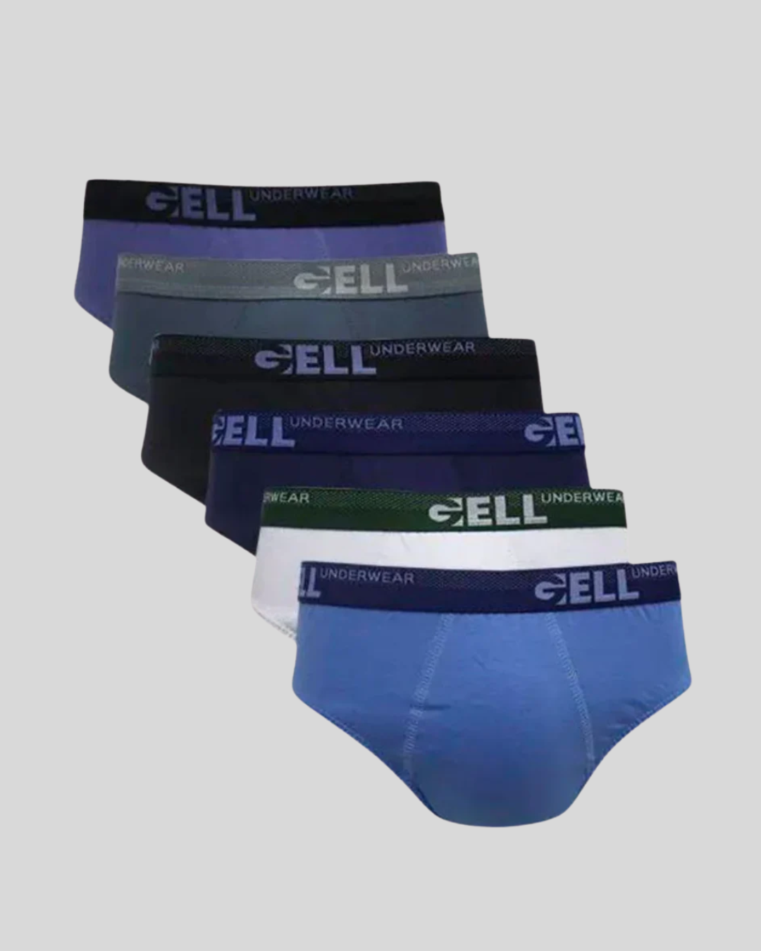 Kit 6 Cuecas Slip Algodão Com Elástico Personalizado Gell