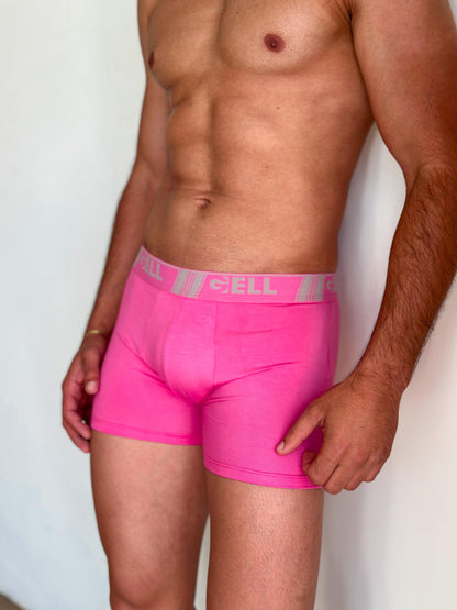 Cueca Boxer Viscolycra Rosa Com Bojo - Gell Store
