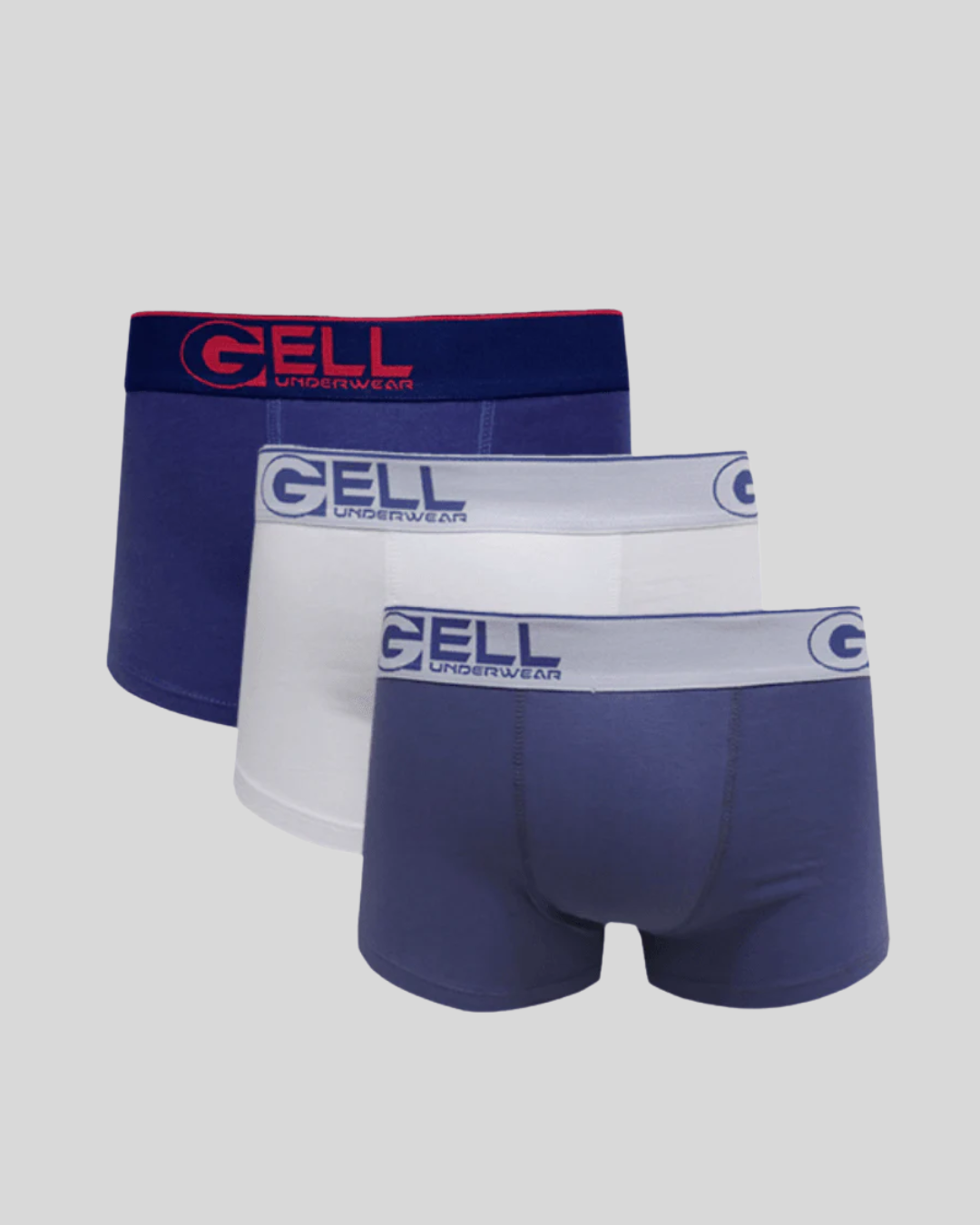 Kit 3 Cuecas Boxer Sunga Algodão Cotton Com Elástico Gell