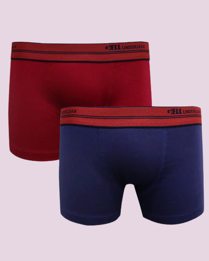Kit 2 Cuecas Boxer Jovem Cotton