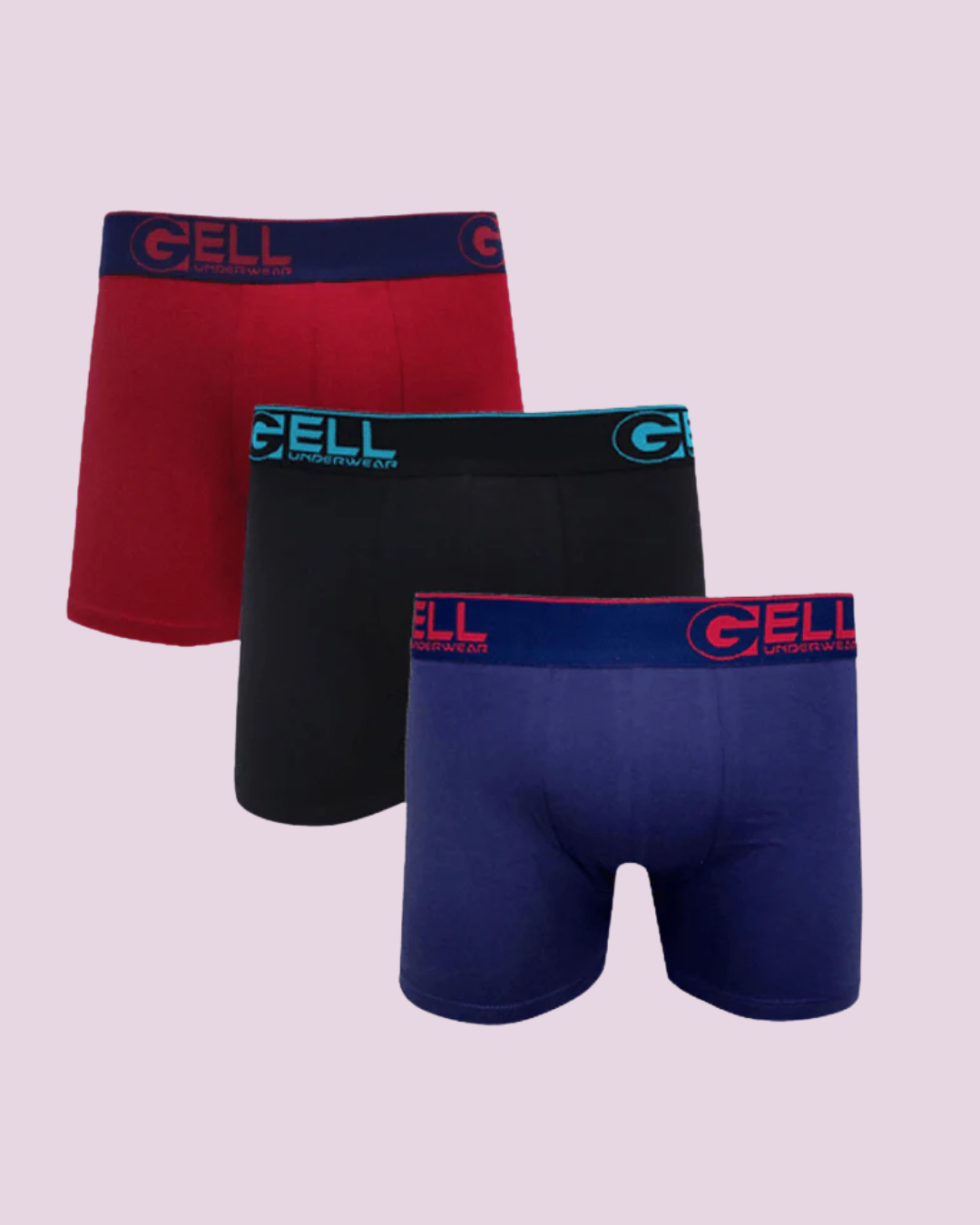 Kit 3 Cuecas Boxer Cotton Com Bojo