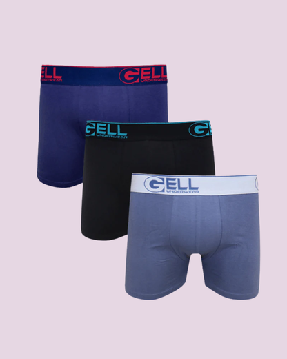Kit 3 Cuecas Boxer Cotton Com Bojo