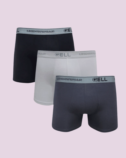 Kit 3 Cuecas Boxer Viscolycra Com Bojo