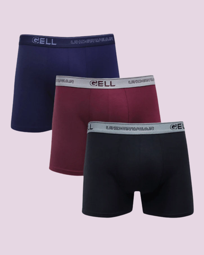 Kit 3 Cuecas Boxer Viscolycra Com Bojo