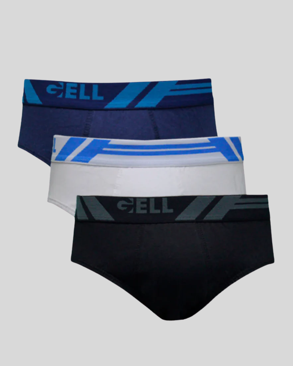 Kit 3 Cuecas Slip Jovem Algodão