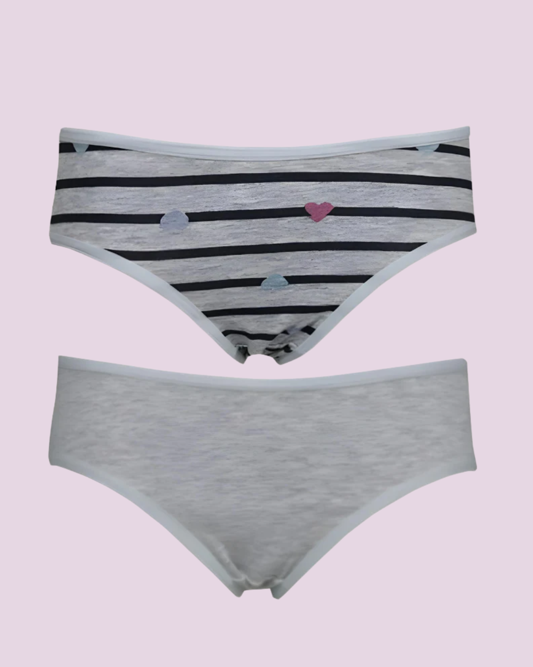 Kit 2 Calcinhas Kids Cotton Mescla