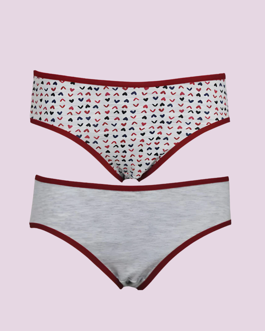 Kit 2 Calcinhas Kids Cotton Mescla
