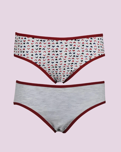 Kit 2 Calcinhas Kids Cotton Mescla
