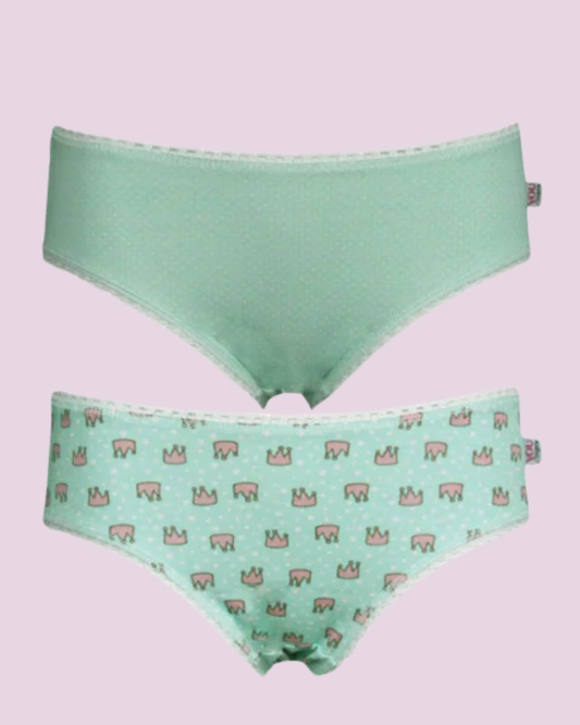 Kit 2 Calcinhas Kids Cotton Estampado