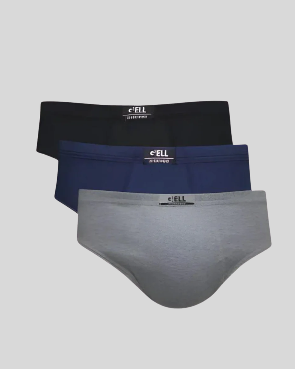 Kit 3 Cuecas Slip Algodão Elástico Embutido