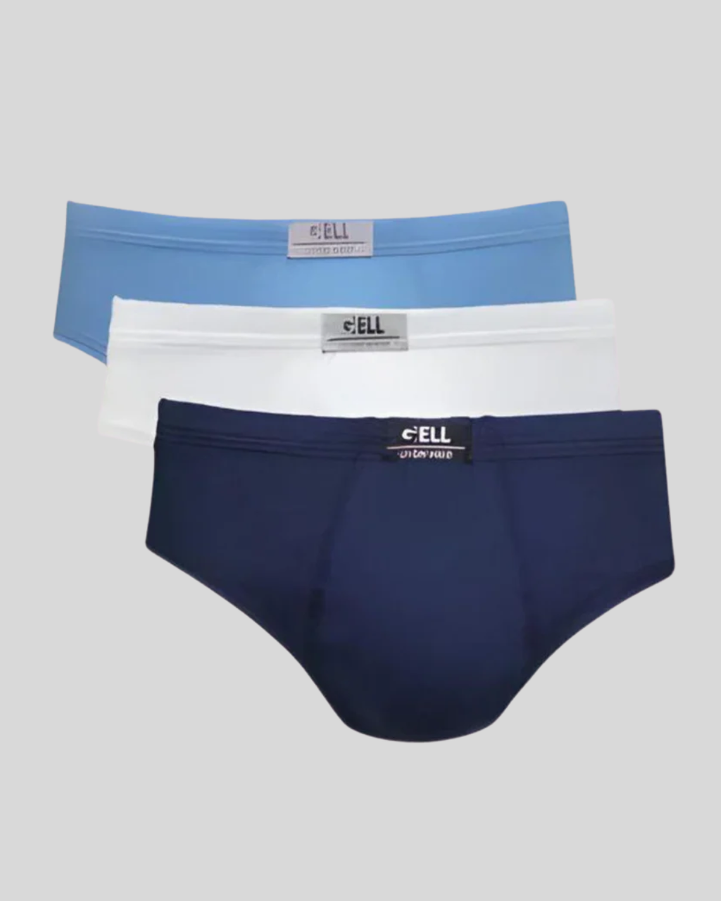 Kit 3 Cuecas Slip Algodão Elástico Embutido