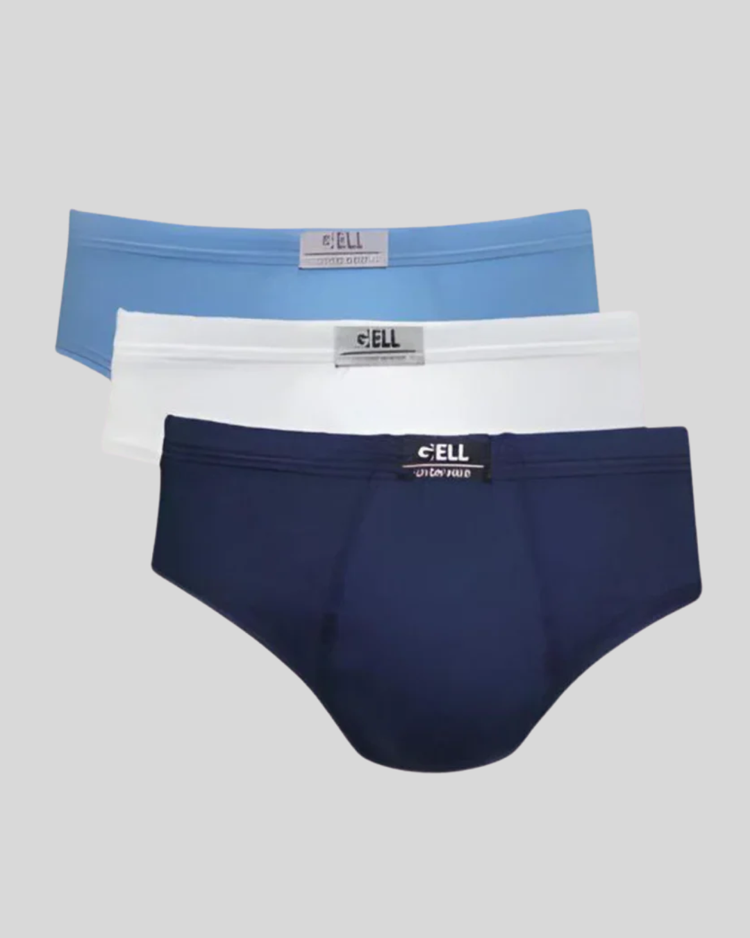 Kit 3 Cuecas Slip Algodão Elástico Embutido