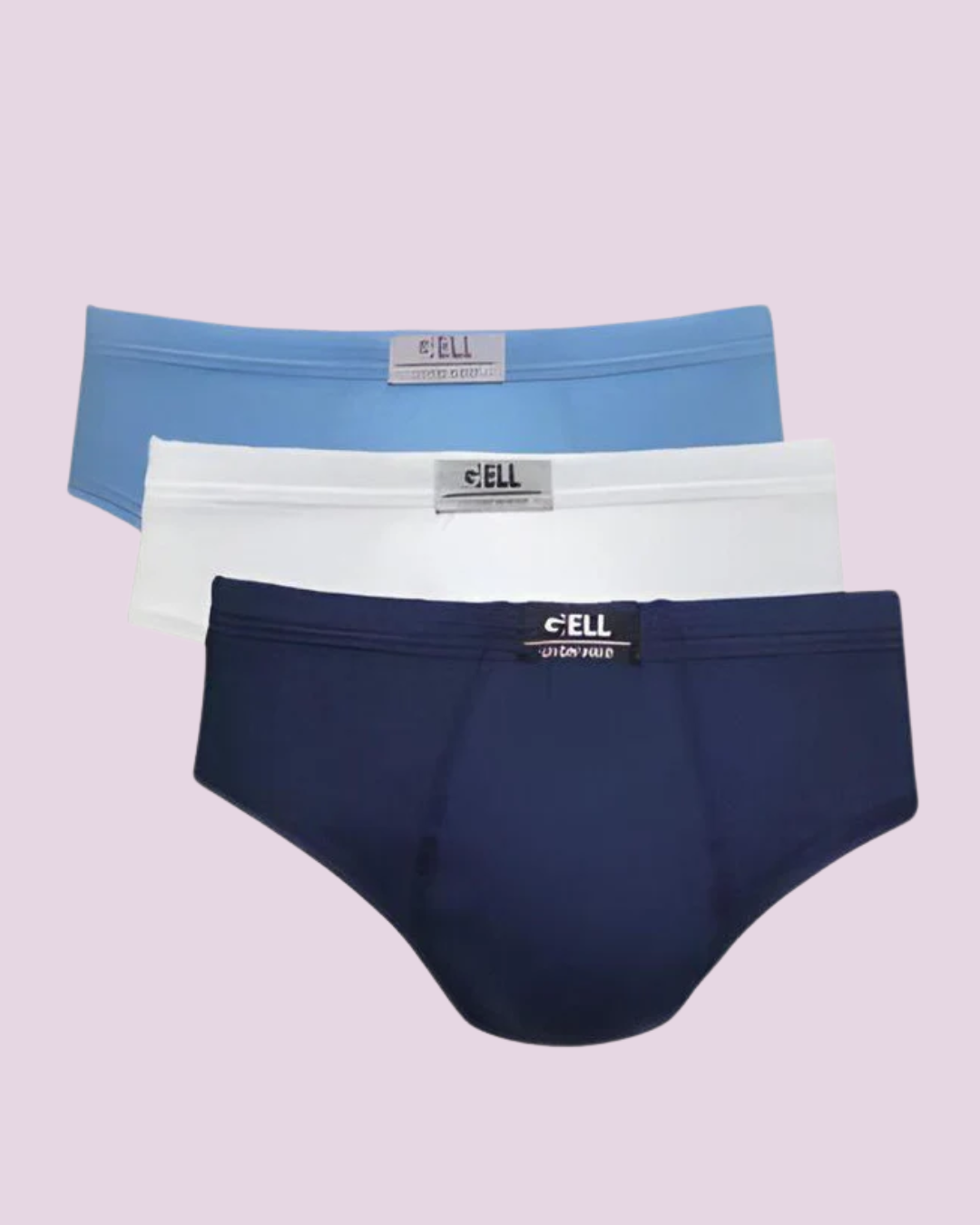 Kit 3 Cuecas Slip Algodão Elástico Embutido