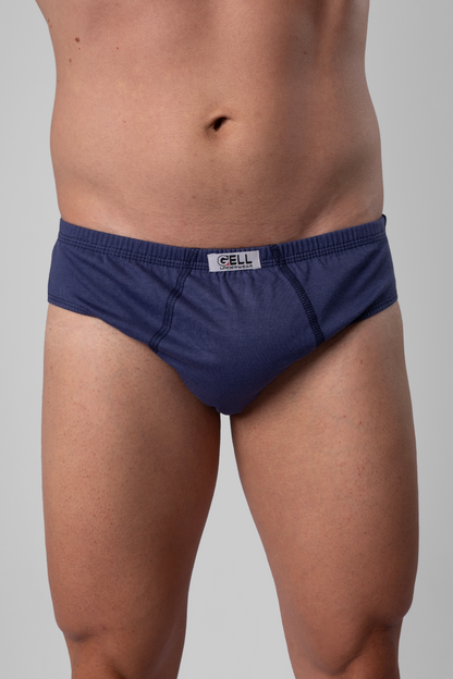 Kit 6 Cuecas Slip Algodão Elástico Embutido