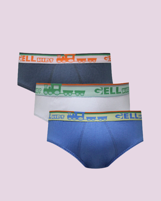 Kit 3 Cuecas Slip Kids Algodão Elástico Personalizado