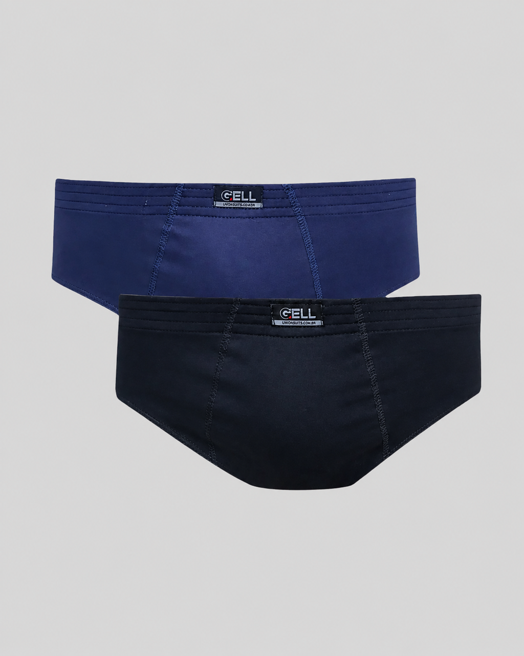 Kit 2 Cuecas Slip Plus Size Algodão Elástico Embutido