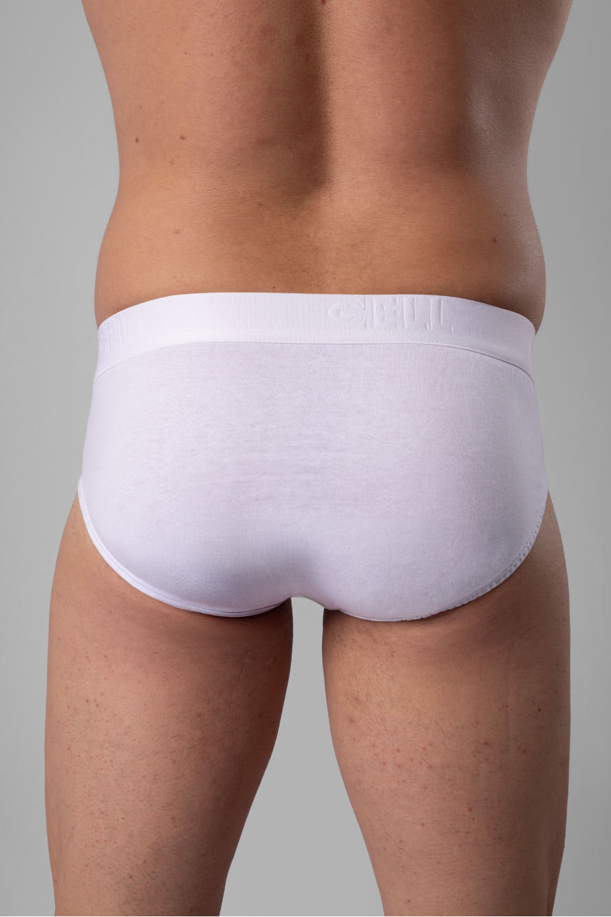 Kit 3 Cuecas Slip Algodão Com Bojo E Elástico Personalizado Gell