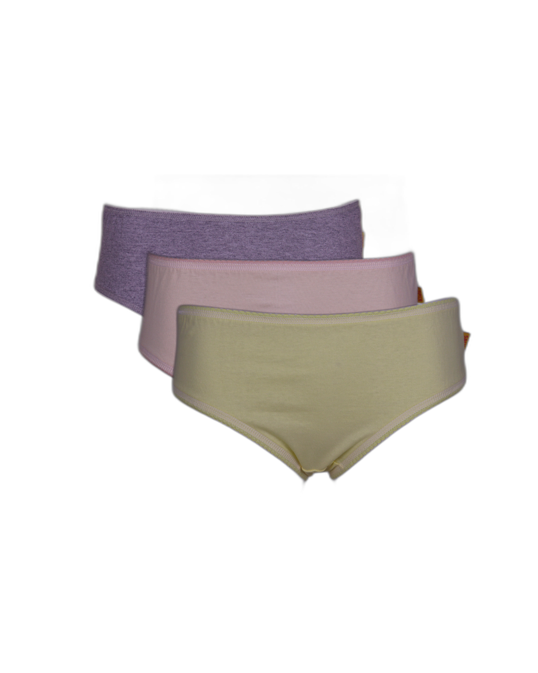 Kit com 3 Calcinhas Algodão Liso
