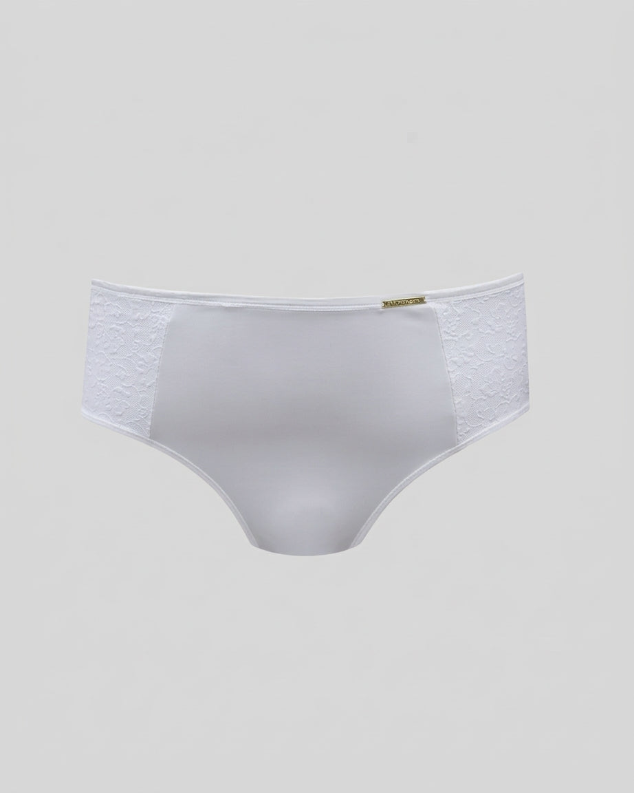 Calcinha Plus Size Microfibra Com Compressão E Renda