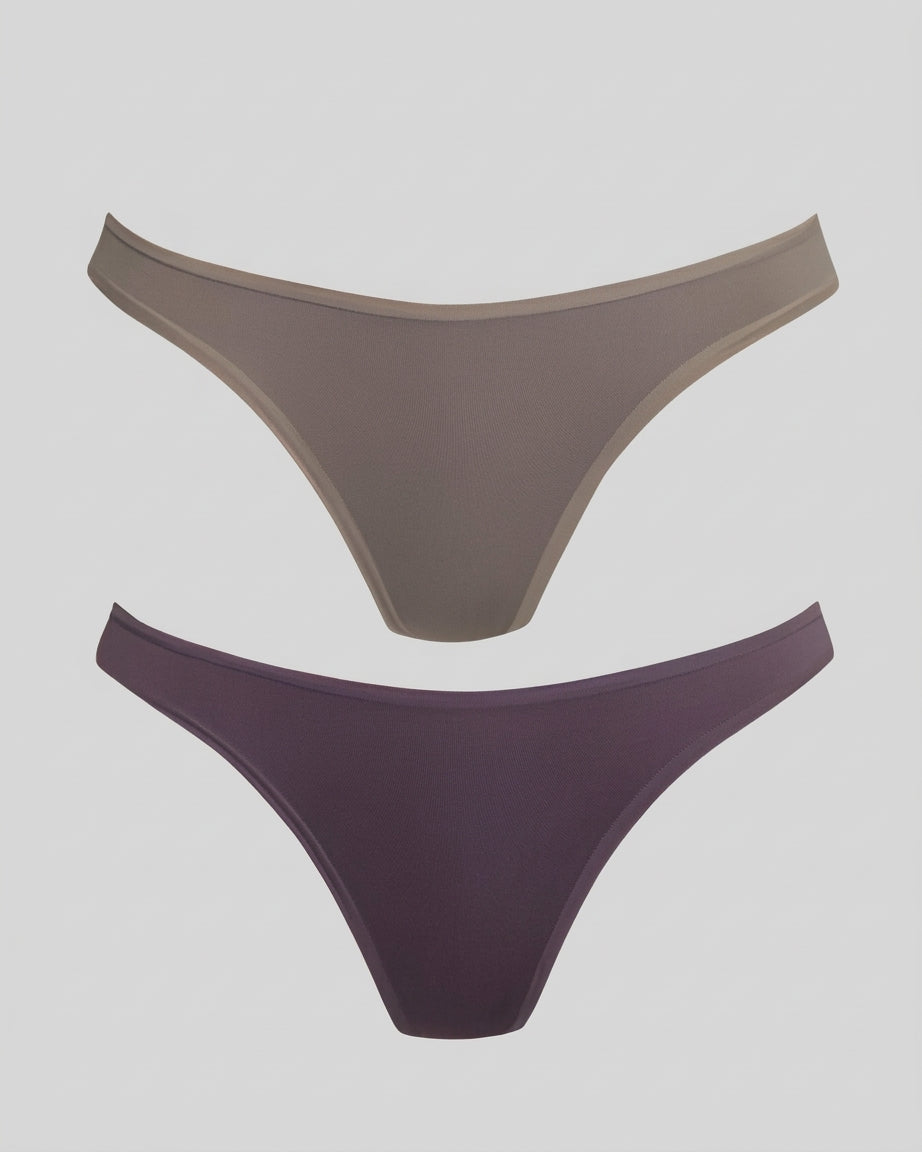 Kit 2 Calcinhas Tanga Basic Microfibra