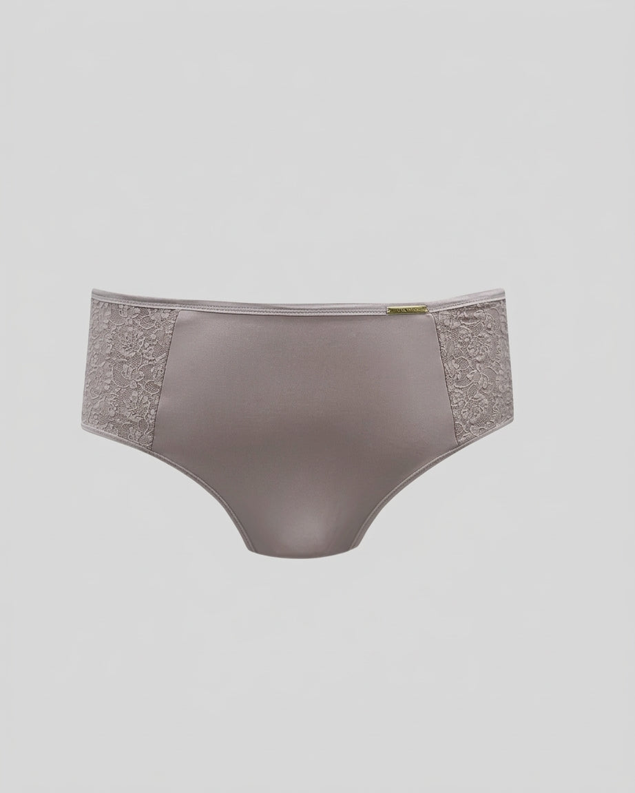 Calcinha Plus Size Microfibra Com Compressão E Renda