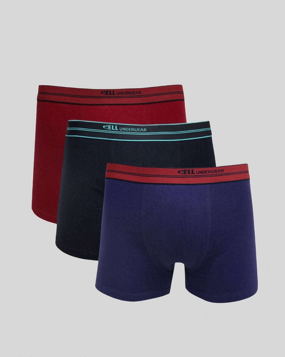 Kit 3 Cuecas Boxer Cotton
