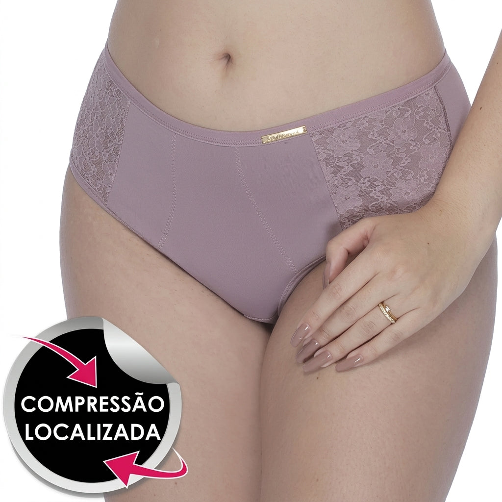 Calcinha Fio Super Duplo Compressão Com Renda