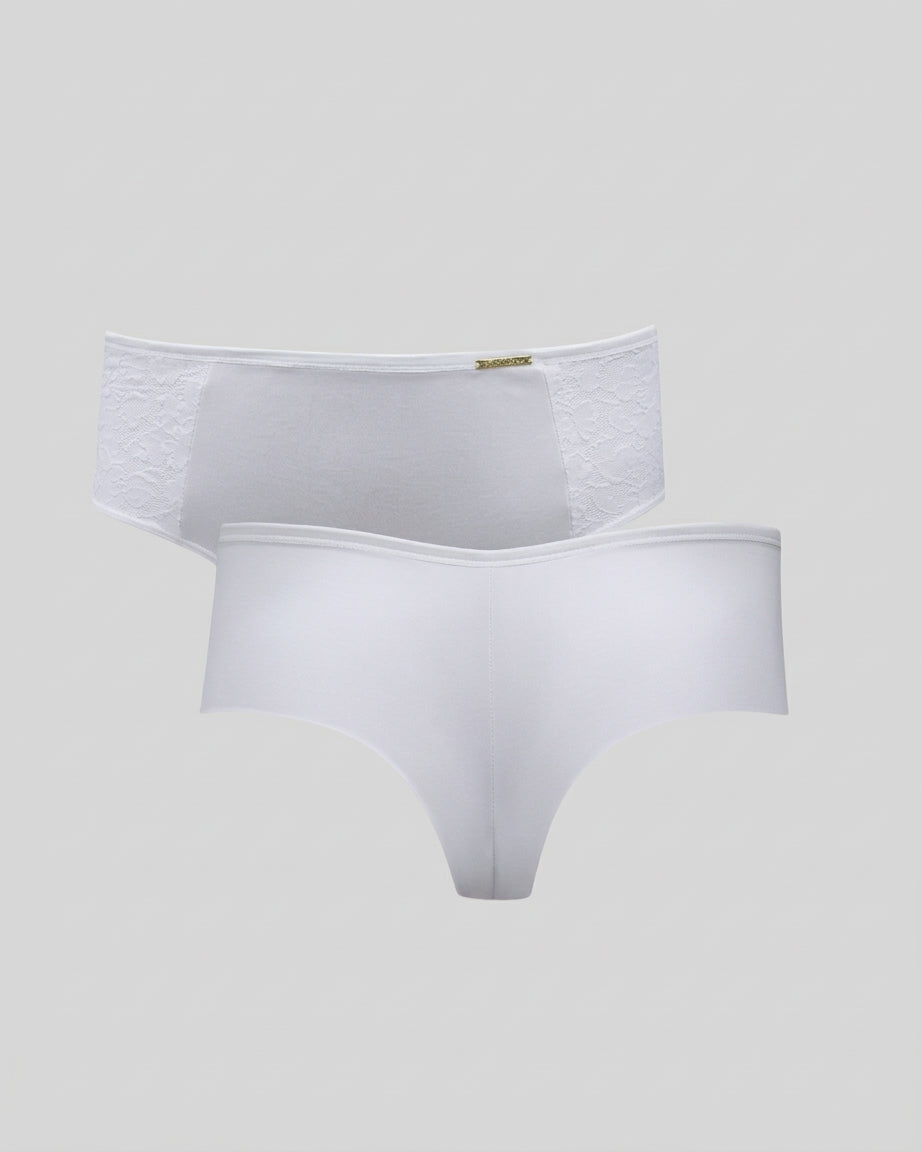 Calcinha Fio Duplo Plus Size Microfibra Com Compressão E Renda