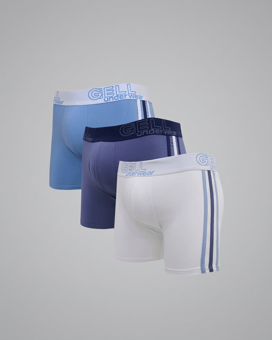 Kit 3 Cuecas Boxer Microfibra Com Bojo E Viés Triplo