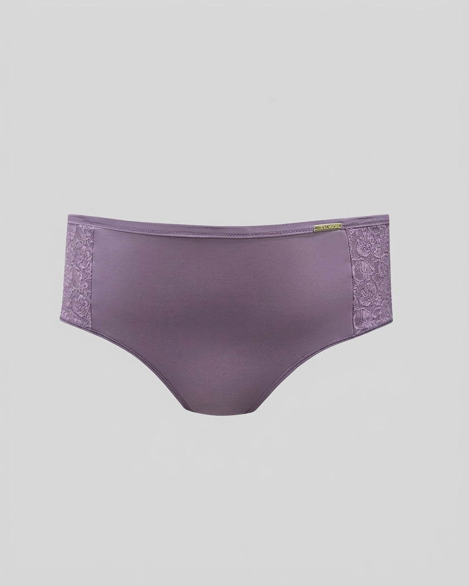 Calcinha Plus Size Microfibra Com Compressão E Renda