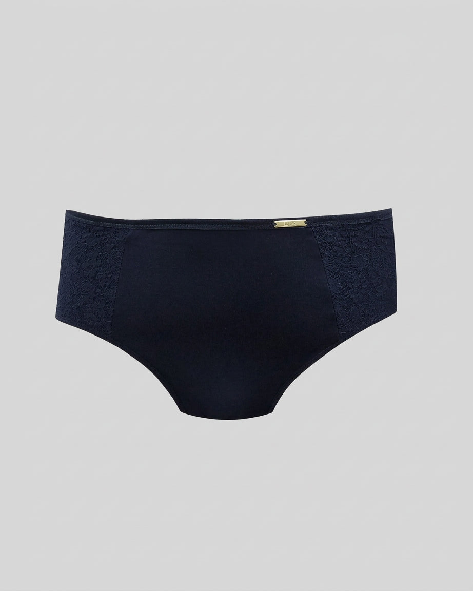 Calcinha Plus Size Microfibra Com Compressão E Renda