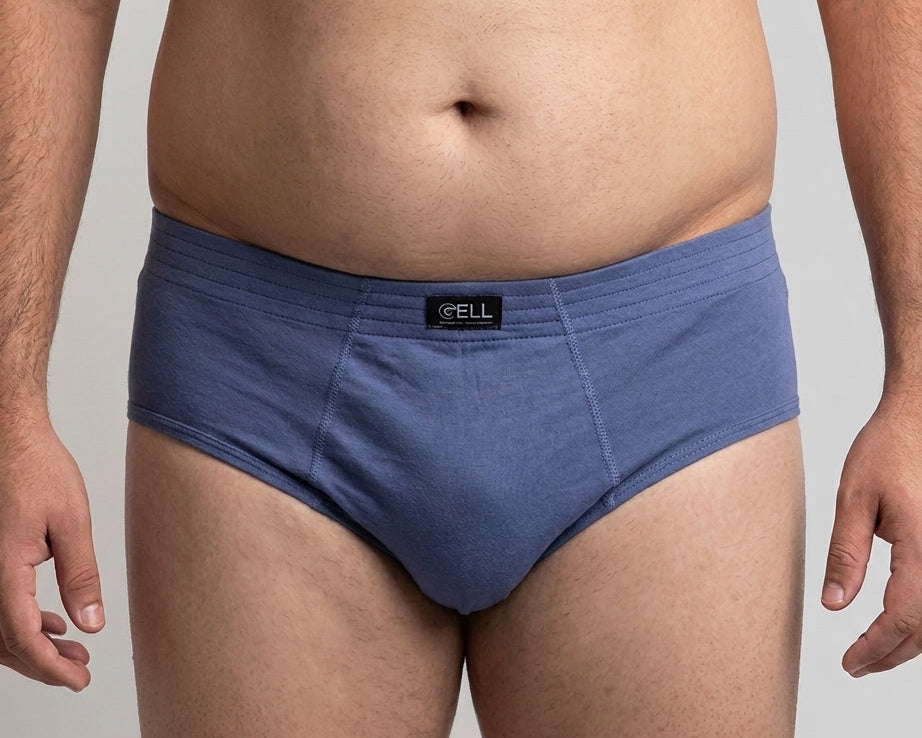 Cueca Slip Plus Size Algodão Elástico Embutido
