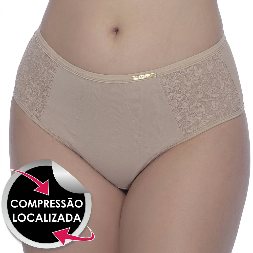 Calcinha Fio Super Duplo Compressão Com Renda