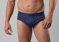 Kit 3 Cuecas Slip Algodão Com Elástico Listrado Gell