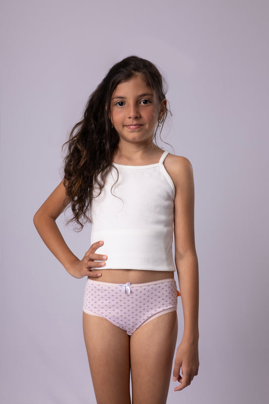 Kit 3 Calcinhas Kids Pv Bolinhas