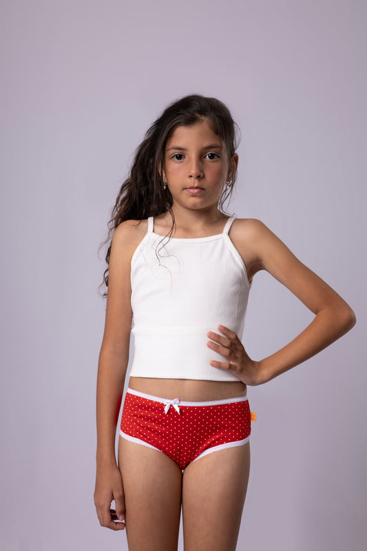 Kit 6 Calcinhas Kids Pv Bolinhas