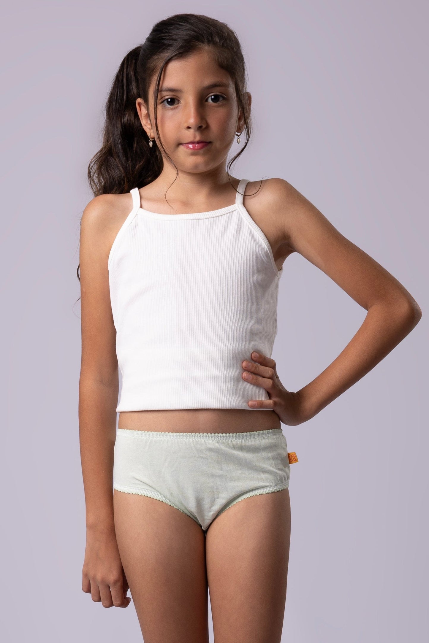 Kit 6 Calcinhas Kids Algodão Lisa