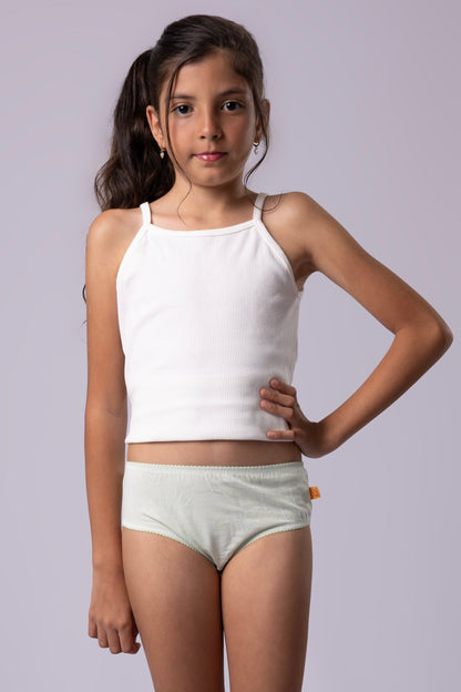 Kit 6 Calcinhas Kids Algodão Lisa
