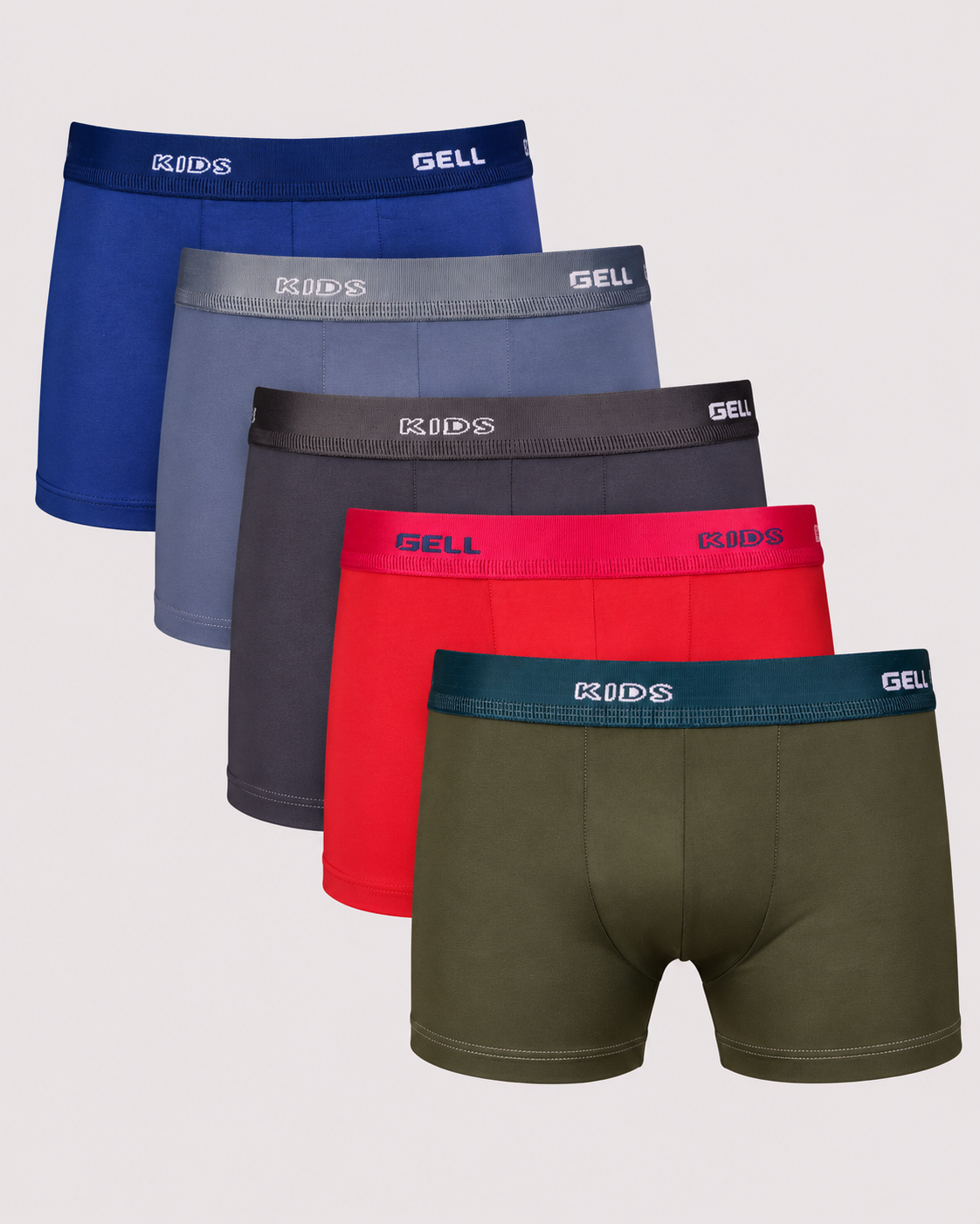 Kit 5 Cuecas Boxer Kids Microfibra