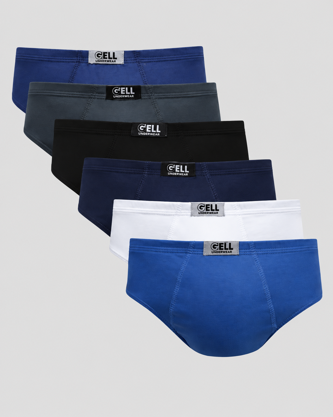 Kit 6 Cuecas Slip Microfibra Elástico Embutido