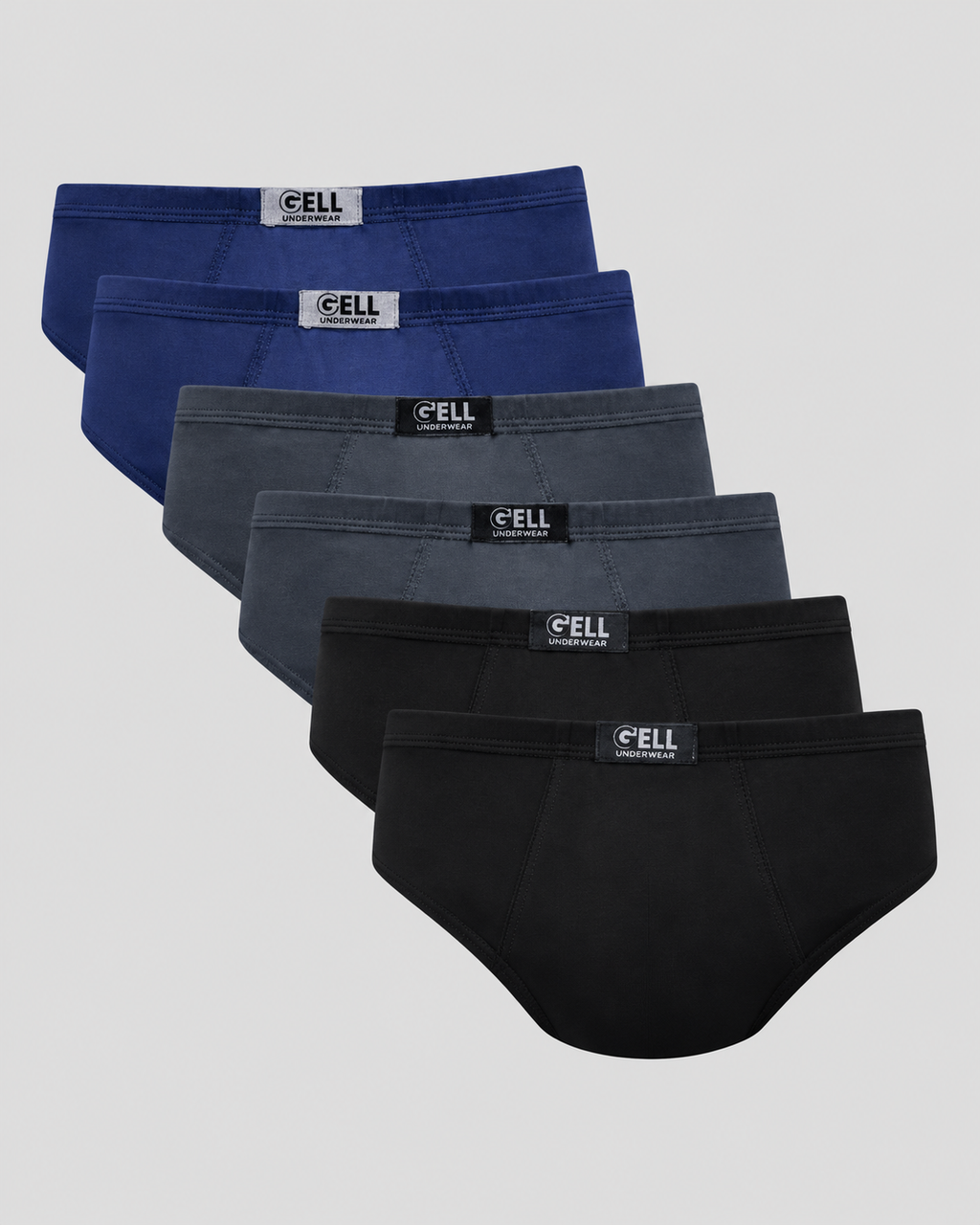 Kit 6 Cuecas Slip Microfibra Elástico Embutido