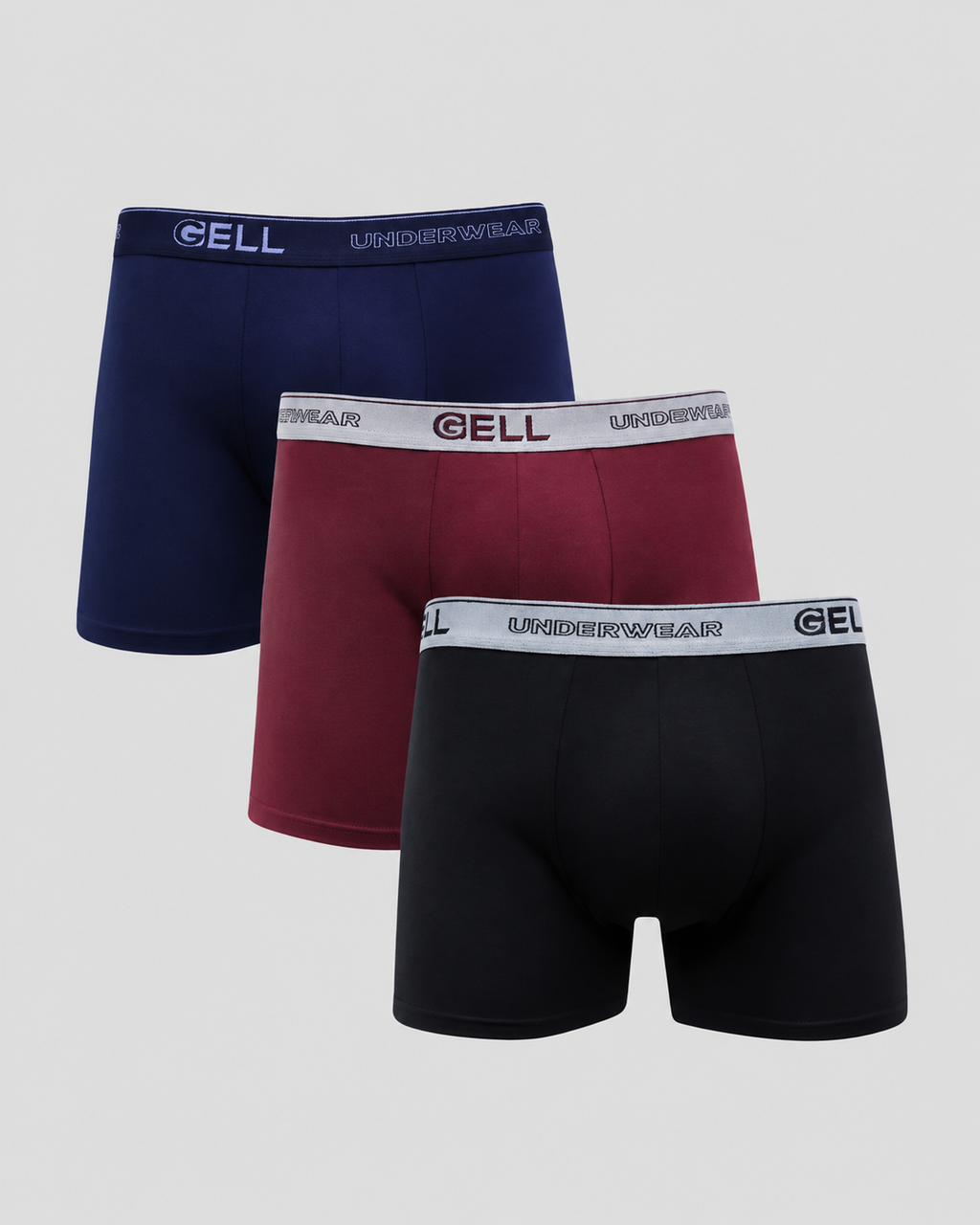 Kit 3 Cuecas Boxer Viscolycra Com Bojo