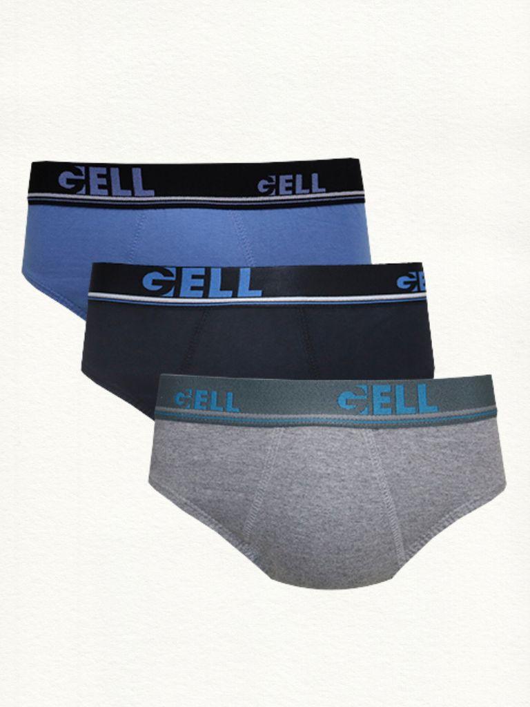 Kit 3 Cuecas Slip Algodão Elástico Personalizado Gell - Gell Store