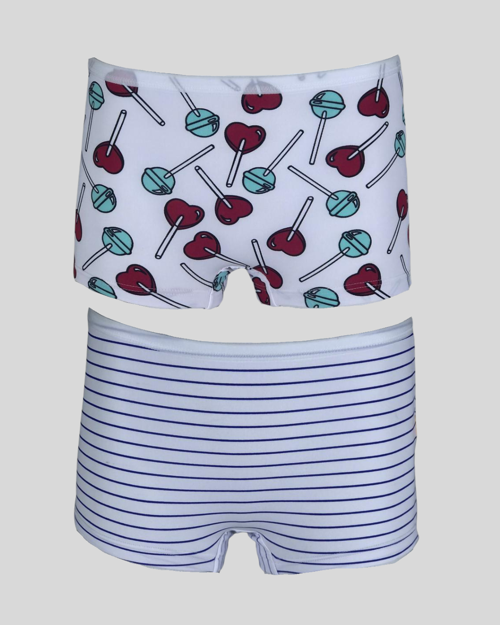 Kit 2 Calcinhas Boxer Kids  Microfibra Estampada