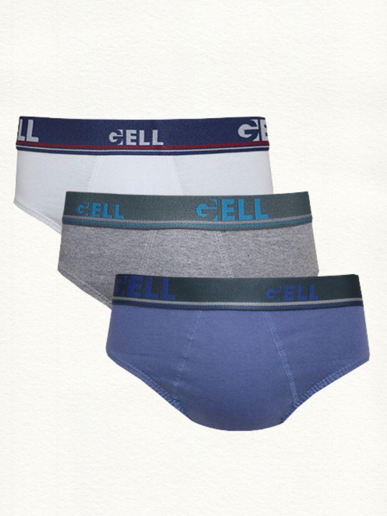 Kit 3 Cuecas Slip Algodão Elástico Personalizado Gell - Gell Store