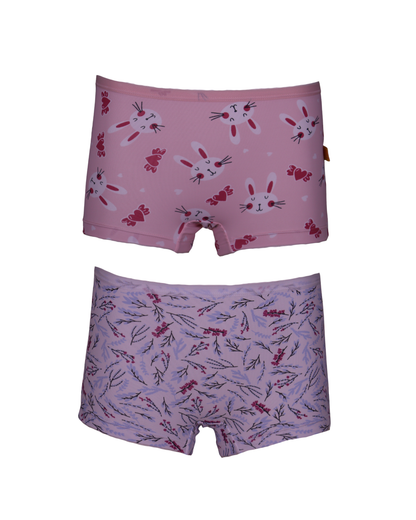 Kit 2 Calcinhas Boxer Microfibra Estampada
