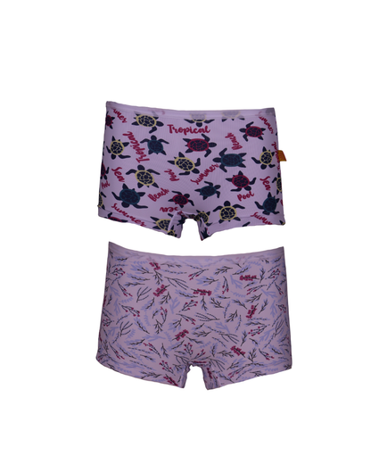 Kit 2 Calcinhas Boxer Microfibra Estampada
